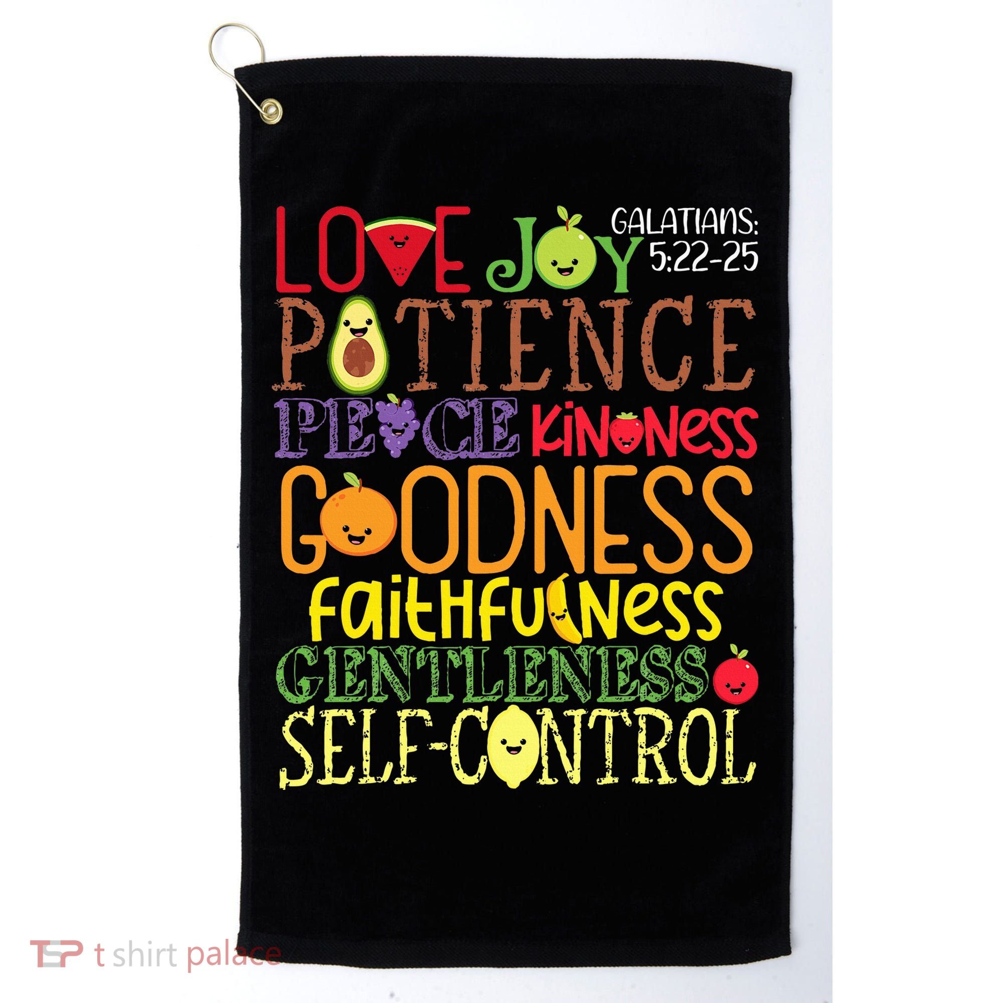 Awesome Galatians Fruit Of The Spirit Religious Verses Golf Towel