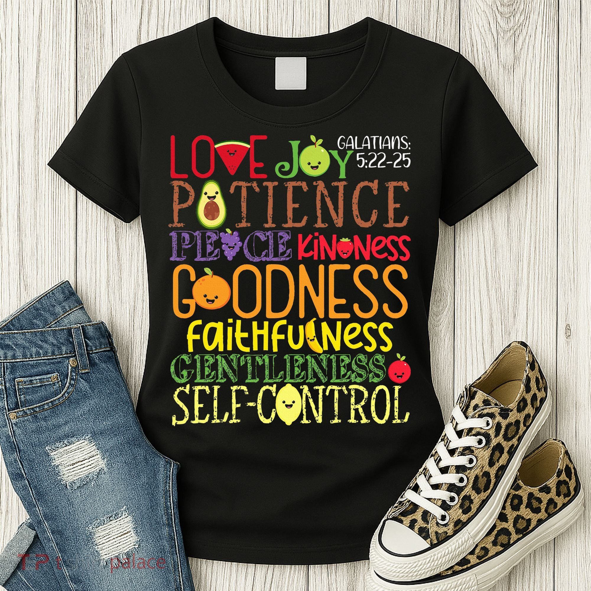 Awesome Galatians Fruit Of The Spirit Religious Verses Women's T-Shirt