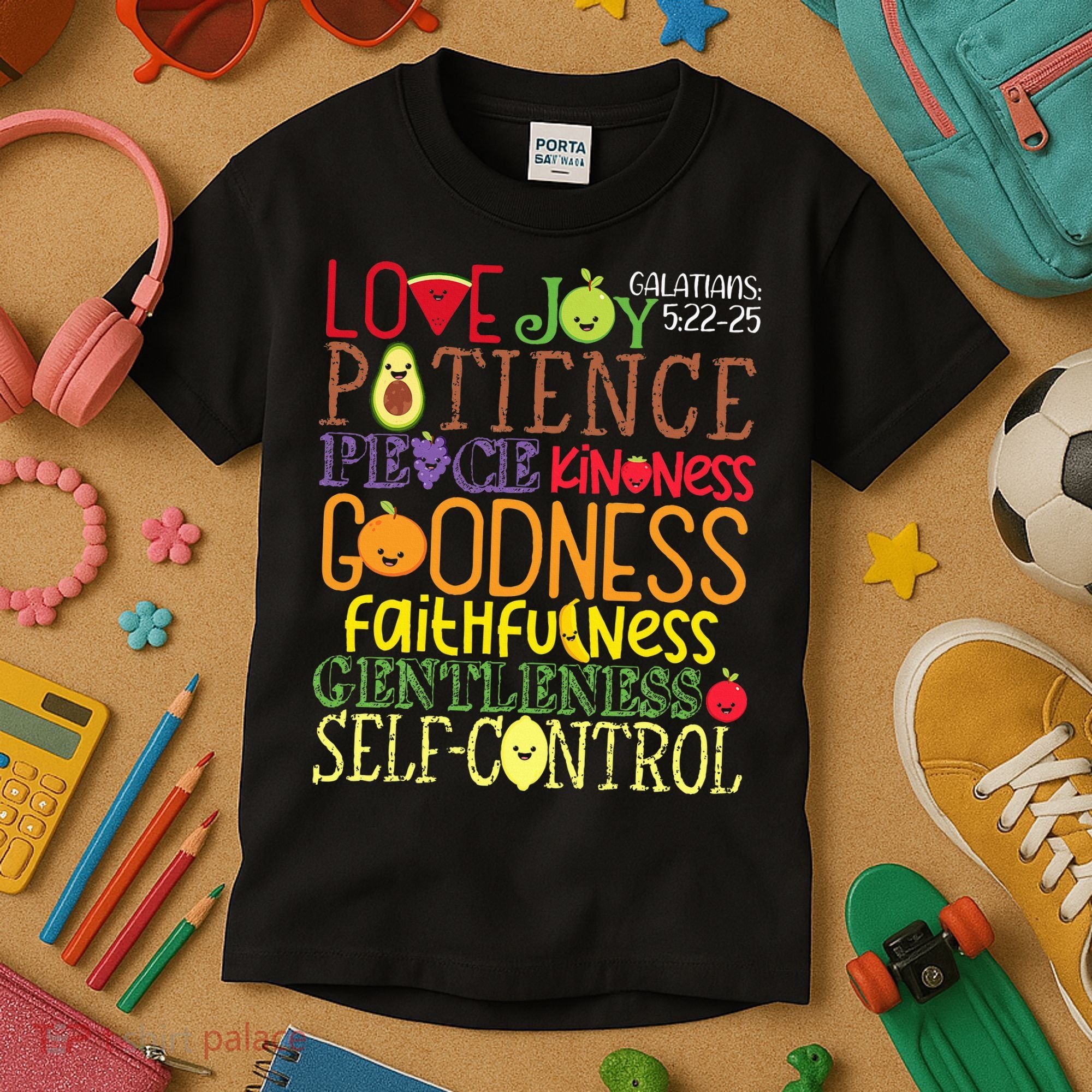 Awesome Galatians Fruit Of The Spirit Religious Verses Kids T-Shirt