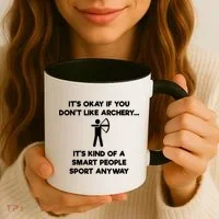 Archery Gift Funny Archery Smart People Coffee Mug thumb 3