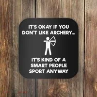 Archery Gift Funny Archery Smart People Coaster thumb 0