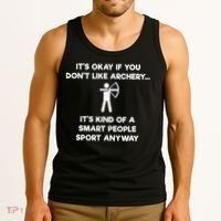Archery Gift Funny Archery Smart People Tank Top thumb 3