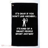 Archery Gift Funny Archery Smart People Golf Towel thumb 0