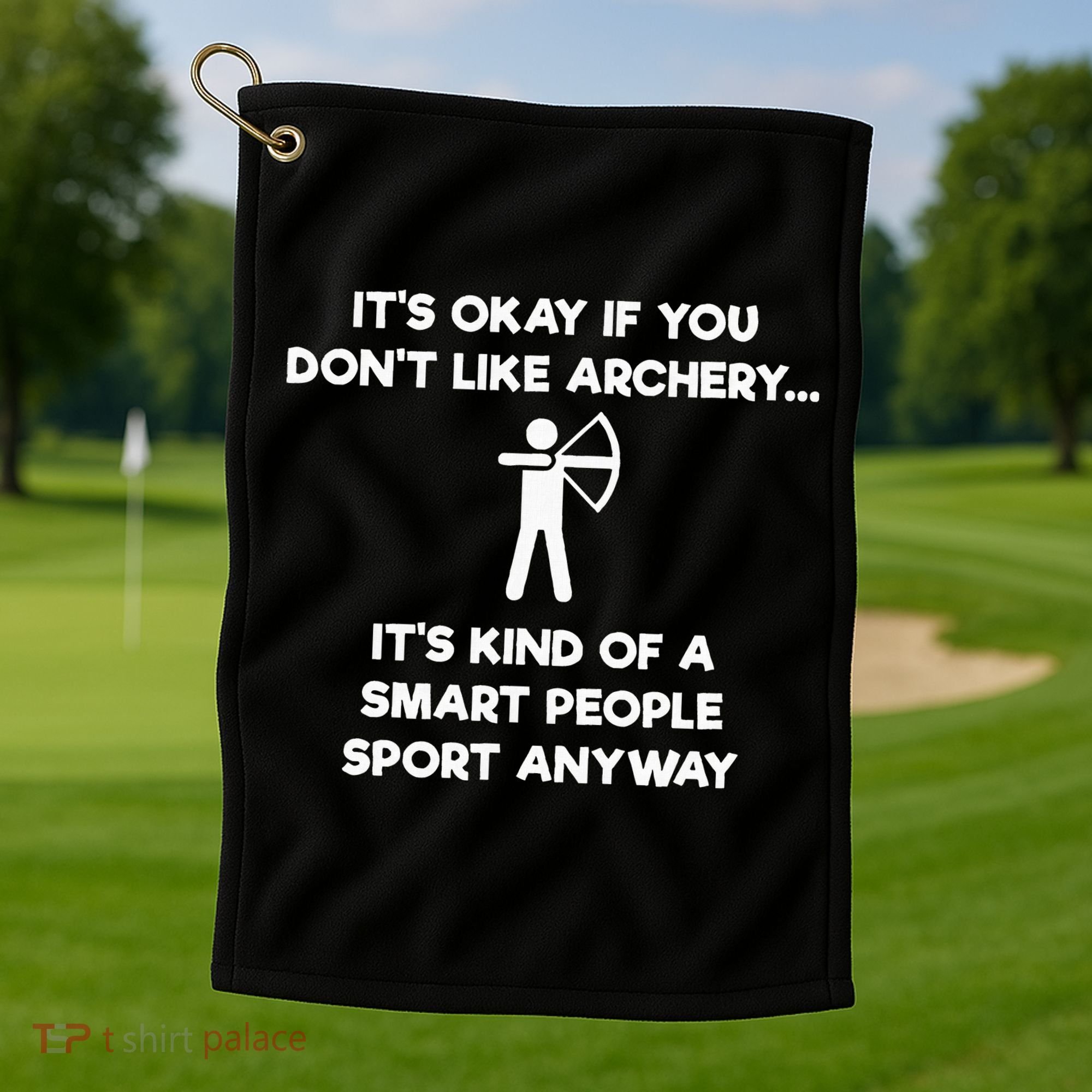 Archery Gift Funny Archery Smart People Golf Towel