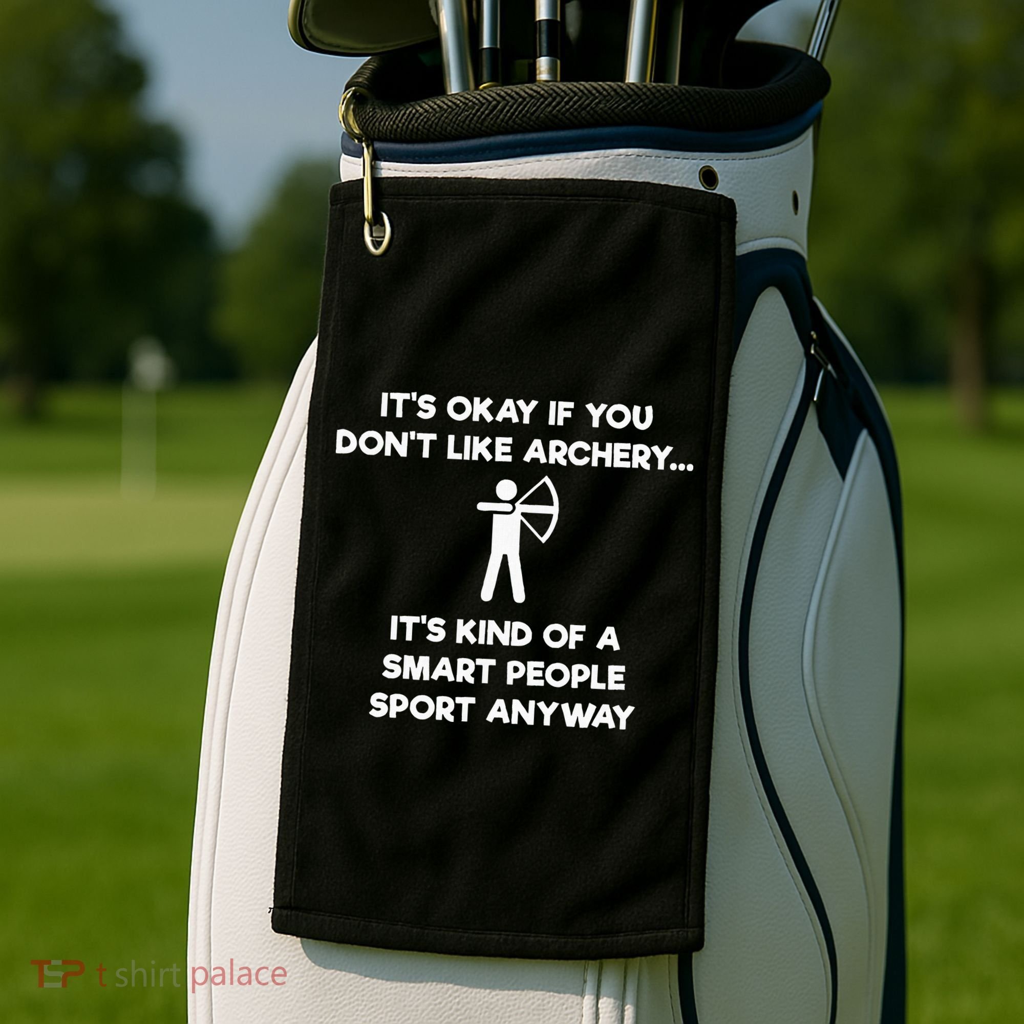 Archery Gift Funny Archery Smart People Golf Towel