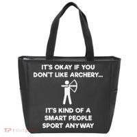 Archery Gift Funny Archery Smart People Tote Bag thumb 0