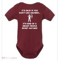 Archery Gift Funny Archery Smart People Baby Bodysuit thumb 0