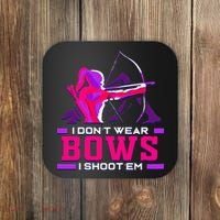 Archery Girl For Woman Archer Bow And Arrow Hunt Coaster thumb 0