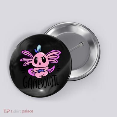 Axolotl Gamesolotl Funny Gamer Video Games Button