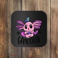 Axolotl Gamesolotl Funny Gamer Video Games Coaster thumb 0