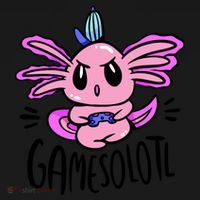 Axolotl Gamesolotl Funny Gamer Video Games Coaster thumb 2