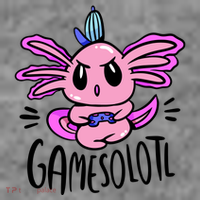 Axolotl Gamesolotl Funny Gamer Video Games Hoodie thumb 2