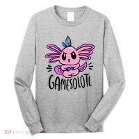 Axolotl Gamesolotl Funny Gamer Video Games Long Sleeve Shirt thumb 0