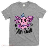 Axolotl Gamesolotl Funny Gamer Video Games T-Shirt thumb 0