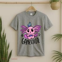 Axolotl Gamesolotl Funny Gamer Video Games T-Shirt thumb 2
