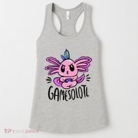 Axolotl Gamesolotl Funny Gamer Video Games Women's Tank Top thumb 0