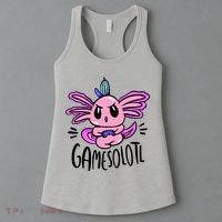 Axolotl Gamesolotl Funny Gamer Video Games Women's Tank Top thumb 3
