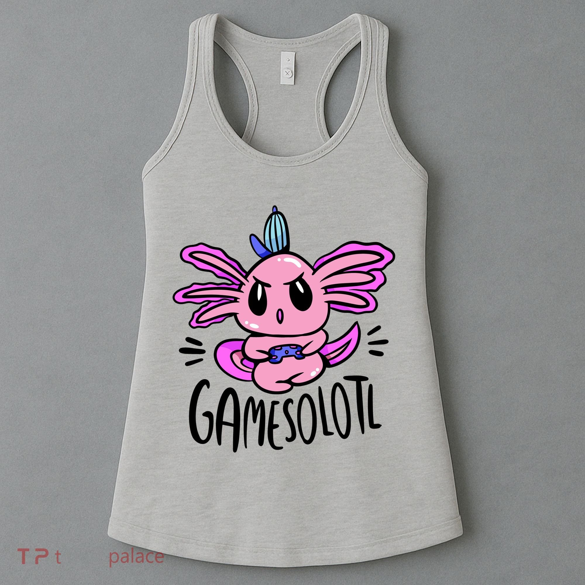 Axolotl Gamesolotl Funny Gamer Video Games Women's Tank Top