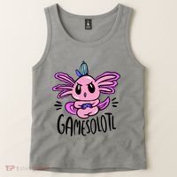 Axolotl Gamesolotl Funny Gamer Video Games Tank Top thumb 2