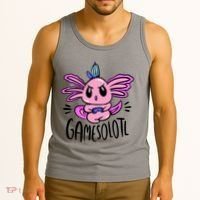 Axolotl Gamesolotl Funny Gamer Video Games Tank Top thumb 3