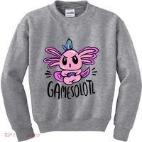 Axolotl Gamesolotl Funny Gamer Video Games Kids Sweatshirt thumb 0