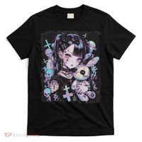 Anime Girl Goth Bunny Cute E Girl Gothic Outfit Grunge T-Shirt thumb 0