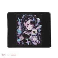 Anime Girl Goth Bunny Cute E Girl Gothic Outfit Grunge Mousepad thumb 0
