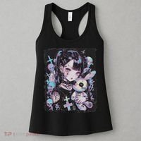 Anime Girl Goth Bunny Cute E Girl Gothic Outfit Grunge Women's Tank Top thumb 3