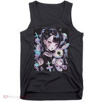 Anime Girl Goth Bunny Cute E Girl Gothic Outfit Grunge Tank Top thumb 0