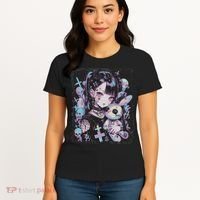Anime Girl Goth Bunny Cute E Girl Gothic Outfit Grunge Women's T-Shirt thumb 4