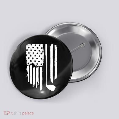 American Golf Game Golf Lover Gift Button