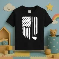 American Golf Game Golf Lover Gift Toddler T-Shirt thumb 3