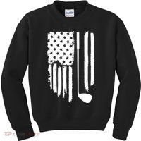 American Golf Game Golf Lover Gift Kids Sweatshirt thumb 0