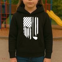 American Golf Game Golf Lover Gift Kids Hoodie thumb 3