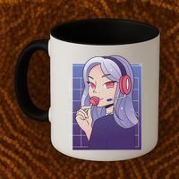 Anime Gamer Girl Lollipop Cute Coffee Mug thumb 2