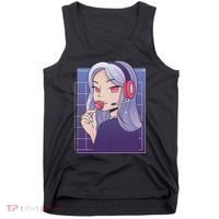 Anime Gamer Girl Lollipop Cute Tank Top thumb 0