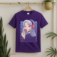 Anime Gamer Girl Lollipop Cute T-Shirt thumb 2