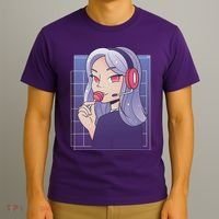 Anime Gamer Girl Lollipop Cute T-Shirt thumb 3