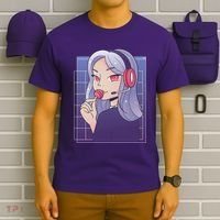 Anime Gamer Girl Lollipop Cute T-Shirt thumb 6