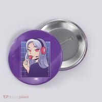 Anime Gamer Girl Lollipop Cute Button thumb 0