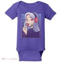 Anime Gamer Girl Lollipop Cute Baby Bodysuit thumb 0