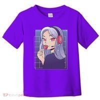 Anime Gamer Girl Lollipop Cute Toddler T-Shirt thumb 0