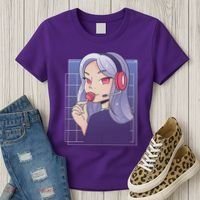 Anime Gamer Girl Lollipop Cute Women's T-Shirt thumb 3