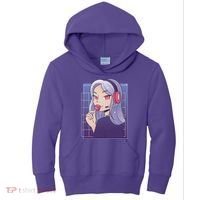 Anime Gamer Girl Lollipop Cute Kids Hoodie thumb 0