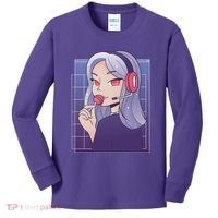 Anime Gamer Girl Lollipop Cute Kids Long Sleeve Shirt thumb 0