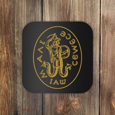 Abraxas Gnostic God Amulet Templar Gnosticism Coaster