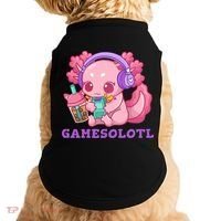Axolotl Gaming Gamer Video Games Boba Tea Bubble Anime Doggie Tank thumb 0