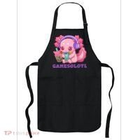 Axolotl Gaming Gamer Video Games Boba Tea Bubble Anime Apron thumb 0