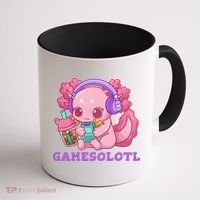 Axolotl Gaming Gamer Video Games Boba Tea Bubble Anime Coffee Mug thumb 1
