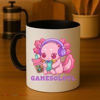 Axolotl Gaming Gamer Video Games Boba Tea Bubble Anime Coffee Mug thumb 4